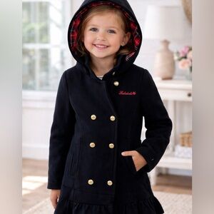 Balabala Black Hooded Peacoat Kids 5/6
